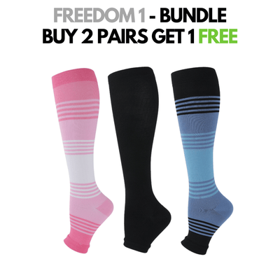 FitFree - Open-Toe Compression Socks (Unisex)