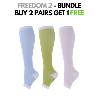 FitFree - Open-Toe Compression Socks (Unisex)