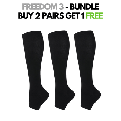 FitFree - Open-Toe Compression Socks (Unisex)